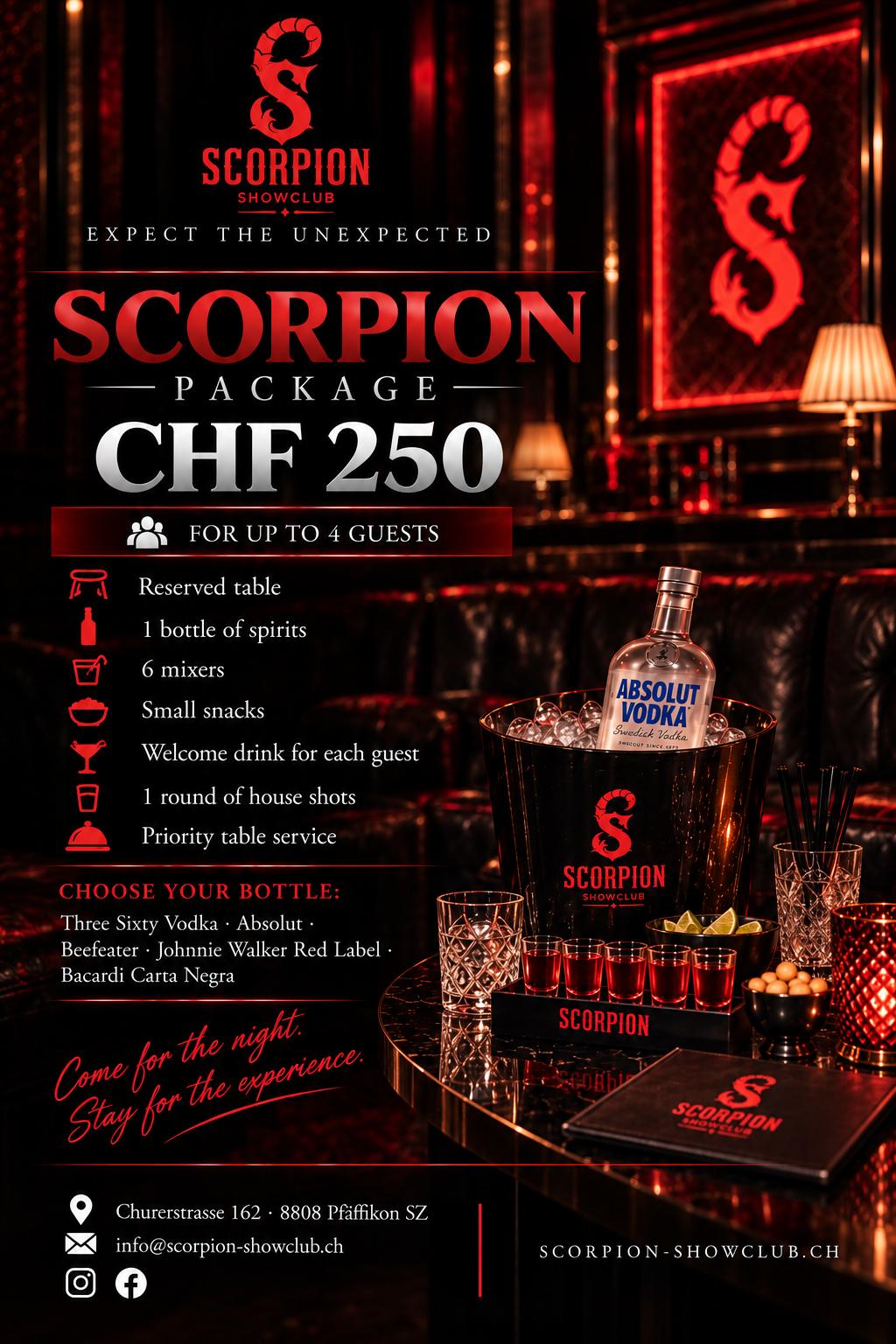 Scorpion Package für CHF 250